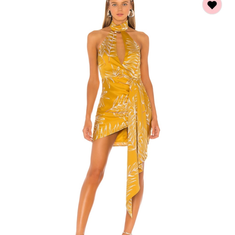 Camila Coelho Antonia Yellow Gold Mini Dress